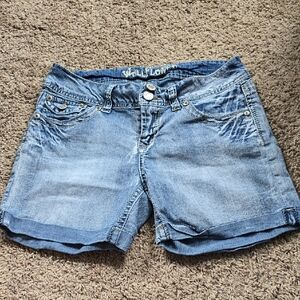 Wallflower Light Blue Jean Shorts